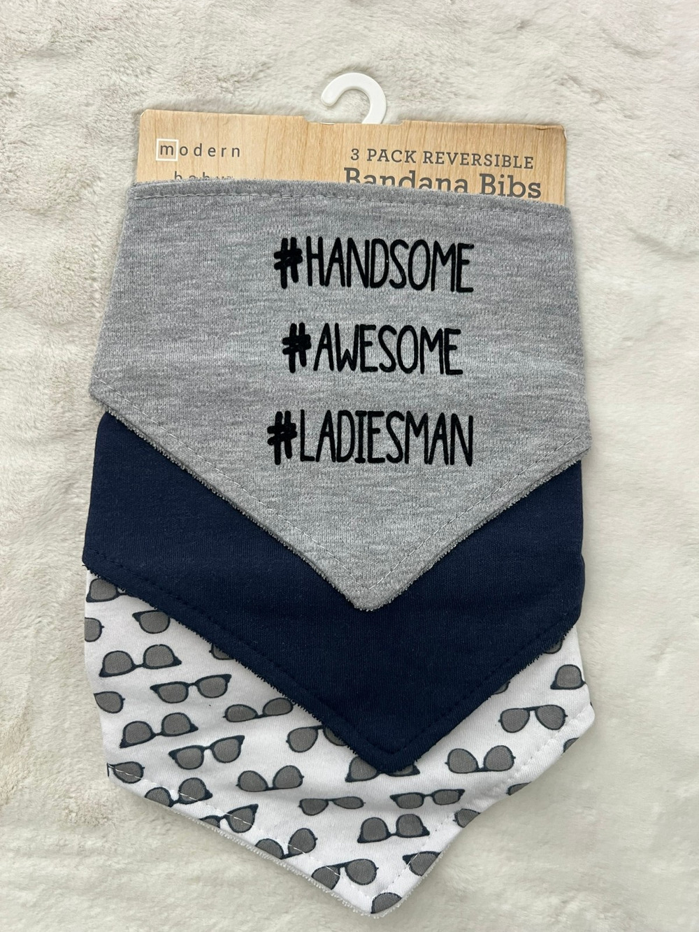 Modern Baby Bandana Bibs 3 Pack Cotton Drool Bib Set Infant Reversible
